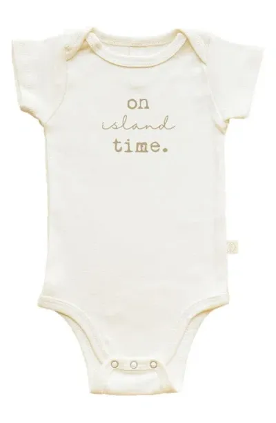 Tenth & Pine Kids'  Island Time Organic Cotton Bodysuit In Natural