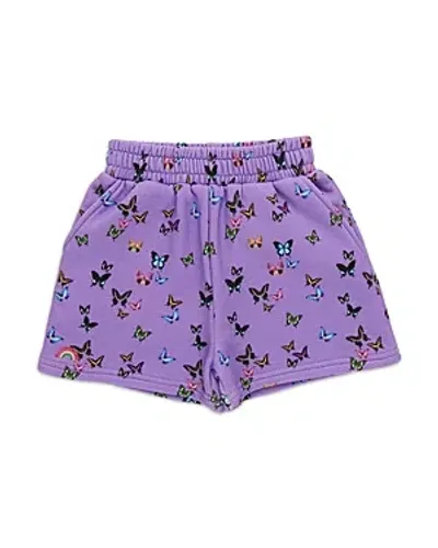 Terez Girls' Butterflies Sweatshorts - Little Kid, Big Kid In Purple