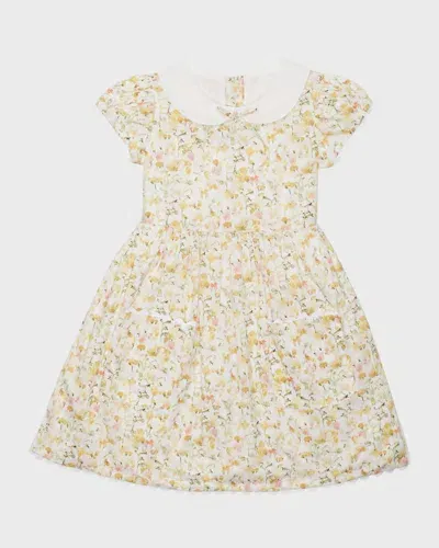 Tessa James Kids' Girl's Lucy Floral-print Dress In Yellow