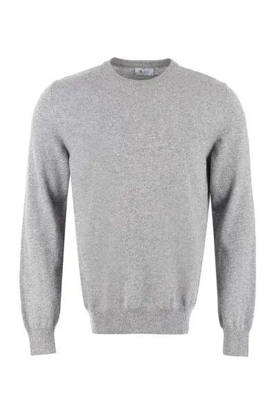 The (alphabet) Luxurious Grey Cashmere Sweater For Men From