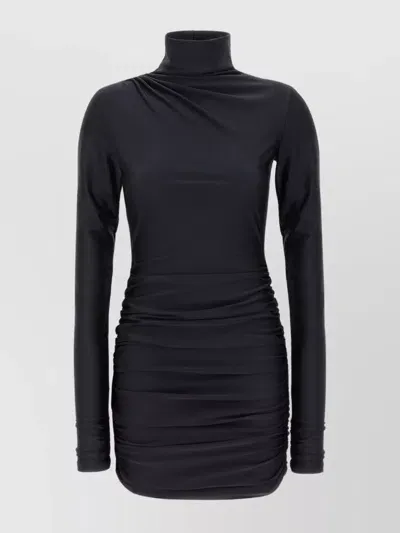 The Andamane Hilda High-neck Minidress In Black