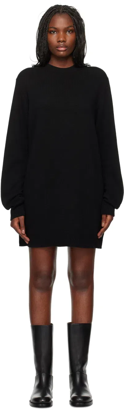 The Frankie Shop Black Maxime Knit Sweater Minidress