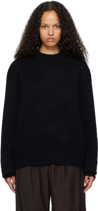 The Frankie Shop Black Rafaela Padded Knit Sweater