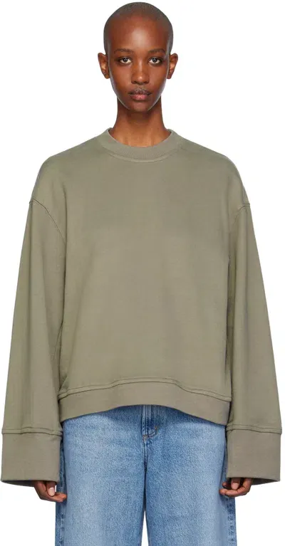 The Frankie Shop Khaki Talia Sweatshirt In Light Khaki