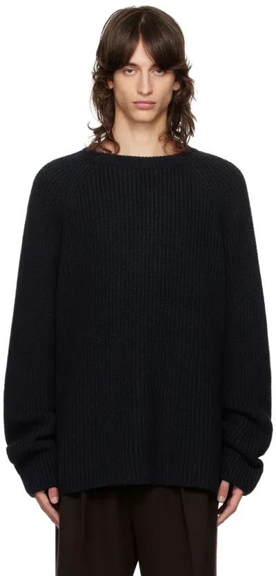 The Frankie Shop Navy Carter Crewneck Sweater