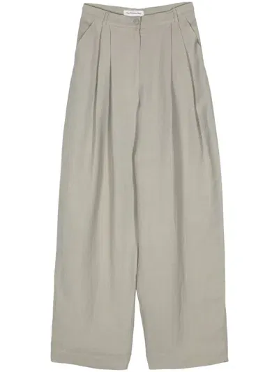 The Frankie Shop Piper High-waist Palazzo Trousers In Grey