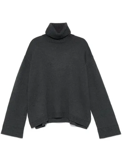 The Frankie Shop Rhea Trapeze Sweater In Black