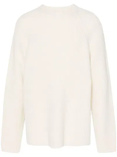 The Frankie Shop White Chunky-knit Sweater In Neutrals