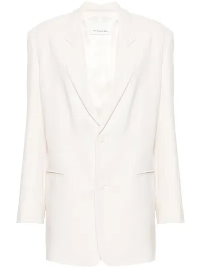 The Frankie Shop Aiden Single-breasted Blazer In White