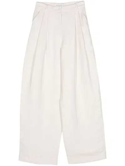 The Frankie Shop Piper High-waist Palazzo Trousers In Neutrals