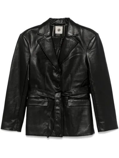 The Garment Brooklyn Belted Jacket In Black