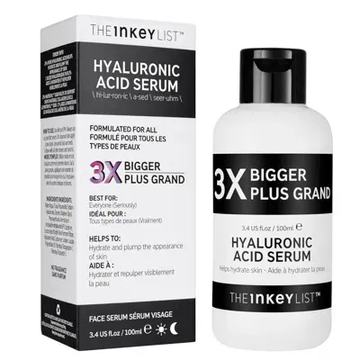 The Inkey List Supersize Hyaluronic Acid Serum 100ml (worth £26.63) In White