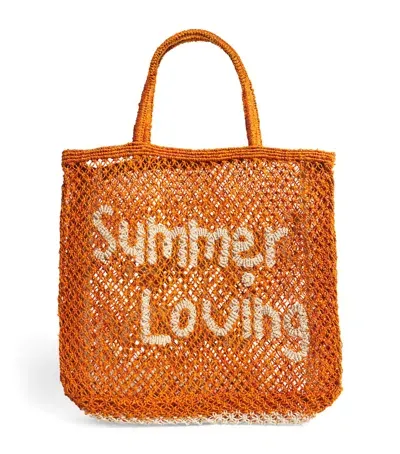 The Jacksons Summer Loving Tote Bag In Orange