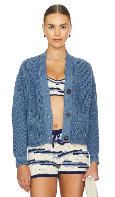 The Knotty Ones Preila Cardigan In Blue