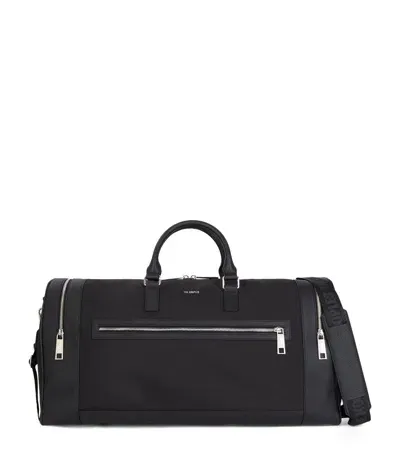 The Kooples Leather-trim Weekend Bag In Black