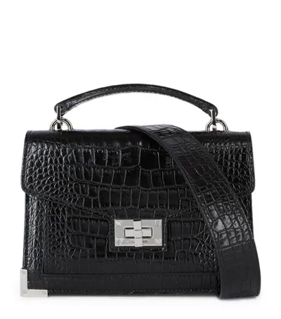 The Kooples Small Leather Emily Top-handle Bag In Black