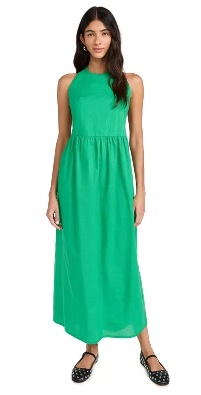 The Lulo Project Crisentemos Dress Green