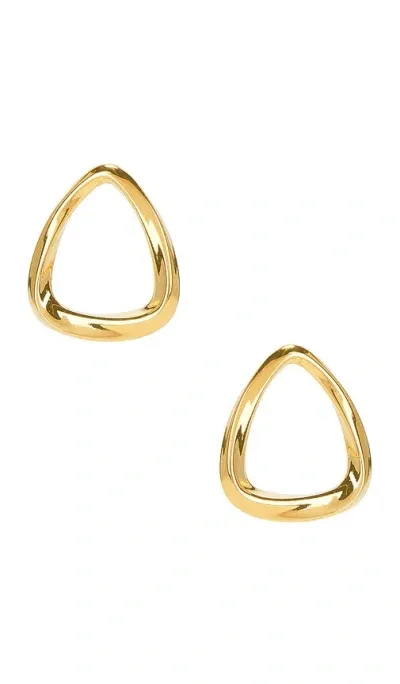 The M Jewelers Ny Rounded Stud Earring In Metallic Gold