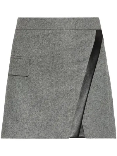 The Mannei Barren Mini Skirt In Grey