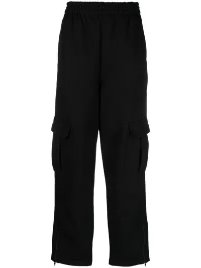 The Mannei Shahra Cargo-pocket Flared Trousers In Black