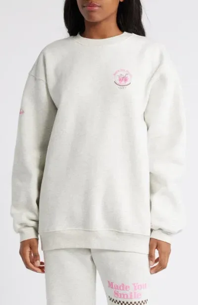 The Mayfair Group Made You Smile Graphic Sweatshirt In Grey