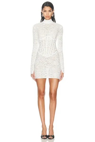 The New Arrivals By Ilkyaz Ozel Isadora Mini Dress In Milk White