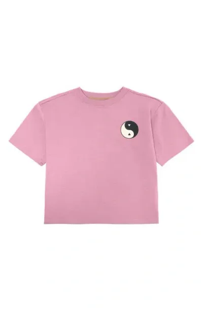 The New Kids' Lina Yin & Yang Organic Cotton Graphic T-shirt In Orchid Haze