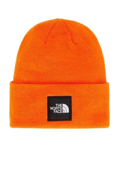 The North Face Big Box Beanie In Tnf Orange