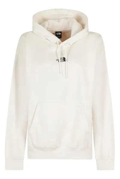 The North Face Essential Logo Printed Hoodie In White