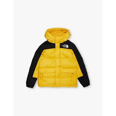 The North Face Kids' Himalayan Logo-embroidered Quilted Ripstop And Shell Down Hooded Jacket In Summit Gold