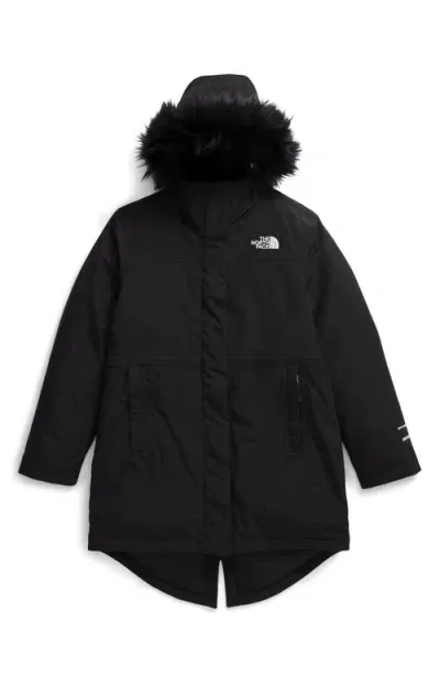 The North Face Kids' Arctic Waterproof 600-fill Power Down Parka In Tnf Black