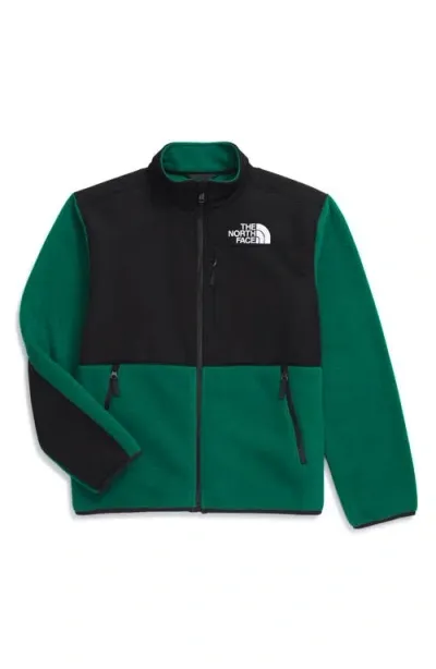 The North Face Kids' Denali Water Resistant Fleece Jacket In Evergreen