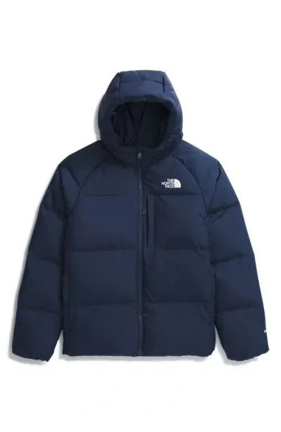 The North Face Kids' North 600-fill-power Down Hooded Jacket In Summit Navy