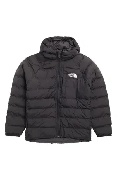 The North Face Kids' Perrito Water Repellent Reversible Hooded Quilted Jacket In Tnf Black