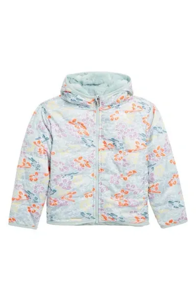 The North Face Kids' Shasta Reversible Hooded Jacket In Muted Pine Folk Floral Tossed