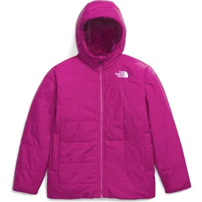 The North Face Kids' Shasta Water Repellent Reversible Hooded Jacket In Deep Mulberry