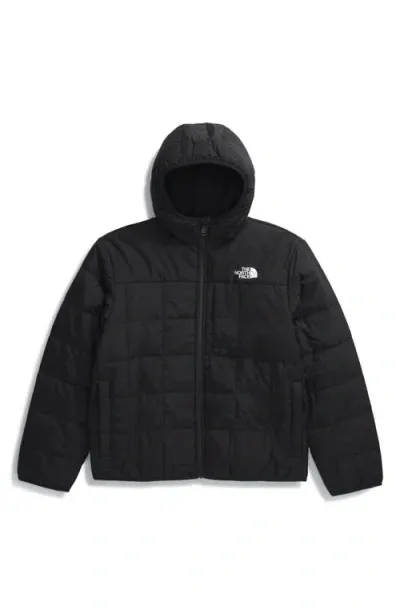 The North Face Kids' Shasta Water Repellent Reversible Hooded Jacket In Tnf Black