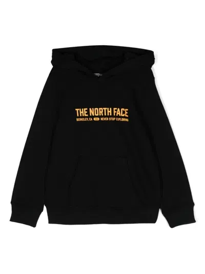 The North Face Kids' Logo-print Hoodie In Black