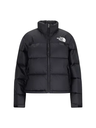 The North Face Ripstop Nylon Nuptse Cropped Down Jacket In Black  