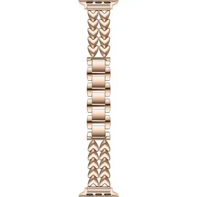 The Posh Tech Crush Hearts Apple Watch® Bracelet Watchband In Rose Gold