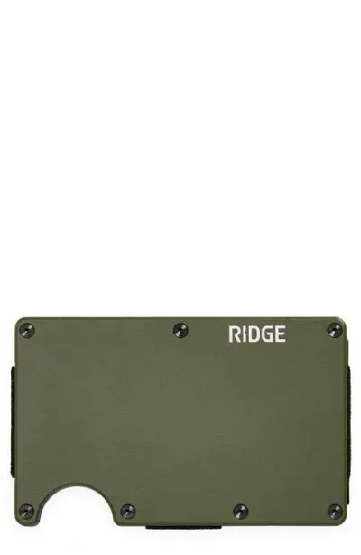 The Ridge Men's Titanium Matte Olive: Cash Strap Wallet