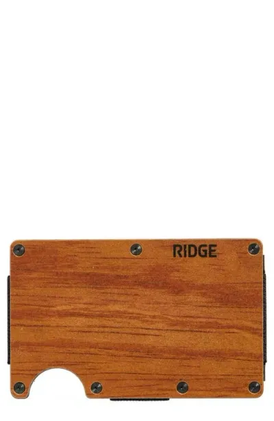 The Ridge Rfid-blocking Mopane Wood Money Clip Wallet