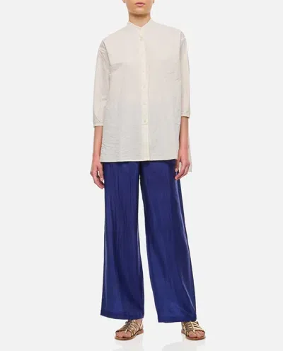 The Rose Ibiza Silk Palazzo Pants In Blue