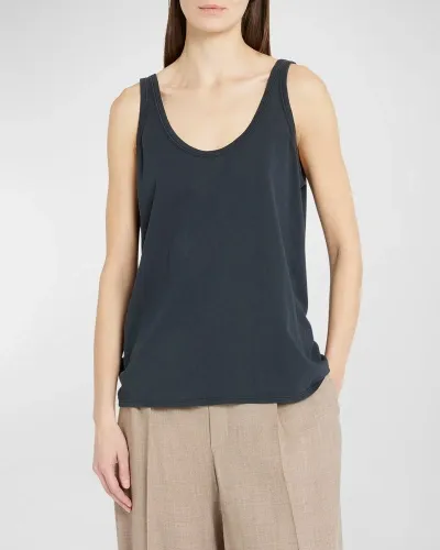 The Row Aika Relaxed Tank Top In Black