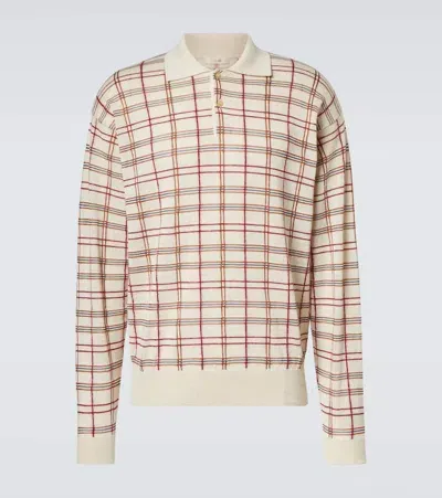 The Row Balthus Wool-blend Polo Sweater In Beige