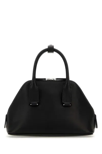 The Row Black Leather Mini Devon Handbag In Blackpld