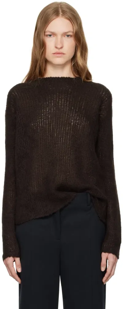 The Row Brown Helios Sweater In Bro Brown