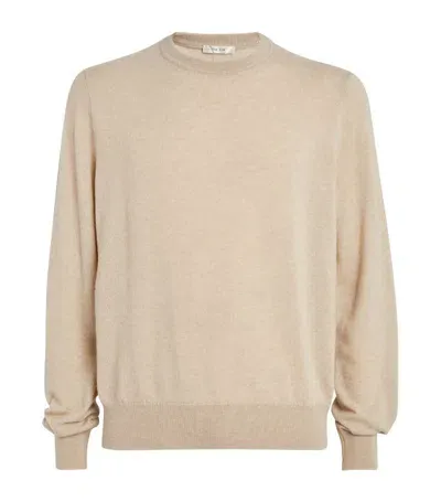 The Row Beige Benji Sweater In Lim Limestone