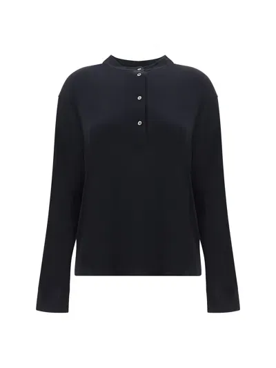 The Row Constance Long Sleeve Jersey In Black