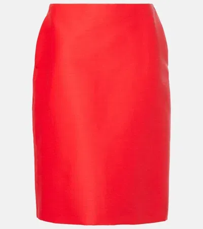 The Row Corinna Pencil Skirt In Red